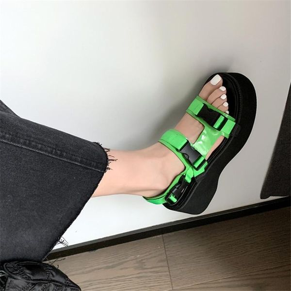 dress shoes pxelena street chunky platform wedge high heels sandals women genuine leather punk rock gothic green summer, Black
dress shoes pxelena street chunky platform wedge high heels sandals women genuine leather punk rock gothic green summer, Black