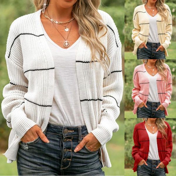 women's knits & tees womens stripe print cardigan autumn spring female casual long sleeve open front knit sweaters coat solid white pin
women's knits & tees womens stripe print cardigan autumn spring female casual long sleeve open front knit sweaters coat solid white pin