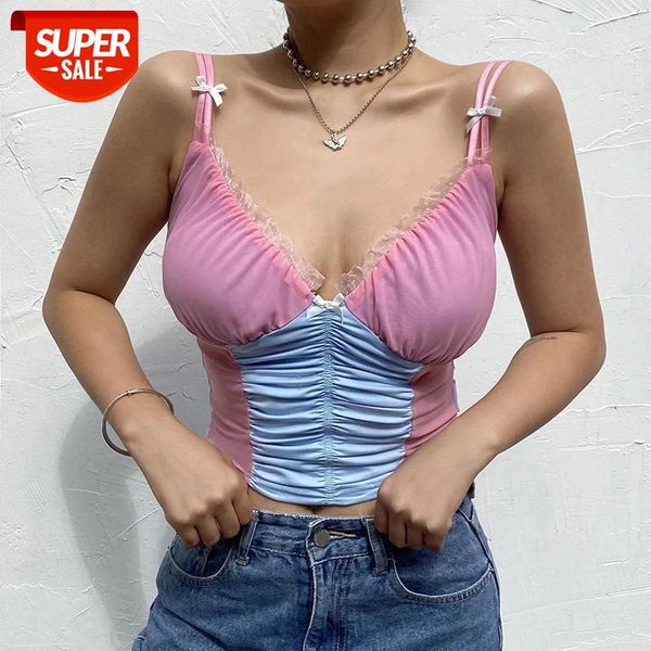 summer patchwork mesh crop t shirt ladies backless milkmaid sleeveless women v neck frill tshirt party #8c63, White
summer patchwork mesh crop t shirt ladies backless milkmaid sleeveless women v neck frill tshirt party #8c63, White