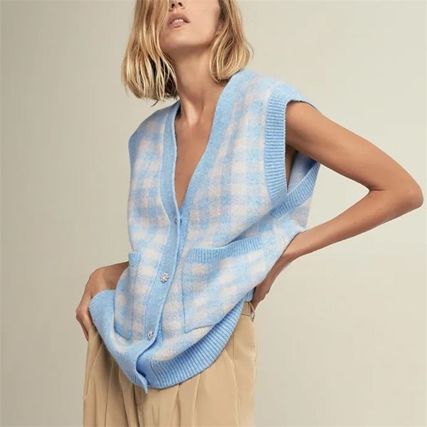 spring autumn soft knitted plaid za sweater vest jewelry button elastic v-neck pocket pullover female sleeveless swearters 210422, White;black
spring autumn soft knitted plaid za sweater vest jewelry button elastic v-neck pocket pullover female sleeveless swearters 210422, White;black