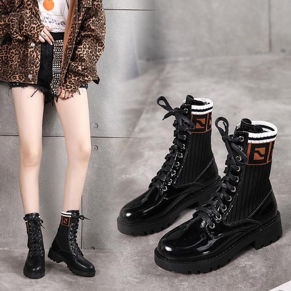 boots women british wind pu knitted ladies flat ankle round toe fashionable lace up winter, Black
boots women british wind pu knitted ladies flat ankle round toe fashionable lace up winter, Black