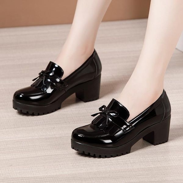spring women pumps fashion vintage tassel female high heels shoes casual loafers woman patent leather round toe 33-43 dress, Black
spring women pumps fashion vintage tassel female high heels shoes casual loafers woman patent leather round toe 33-43 dress, Black