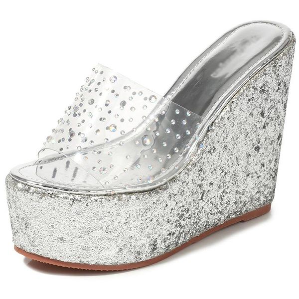 ladies super high heels heel wedge sandals platform party slippers, Black
ladies super high heels heel wedge sandals platform party slippers, Black