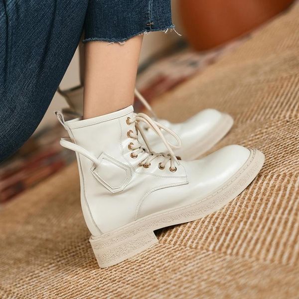 boots 2021 fall shoes women platform heels genuine leather round toe winter fashion lace-up short modern, Black
boots 2021 fall shoes women platform heels genuine leather round toe winter fashion lace-up short modern, Black
