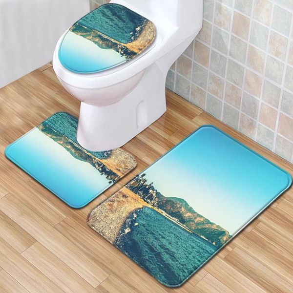 carpets non-slip beach scenery mats bathroom absorbent rug 3 pieceoilet carpet toilet mat set
carpets non-slip beach scenery mats bathroom absorbent rug 3 pieceoilet carpet toilet mat set