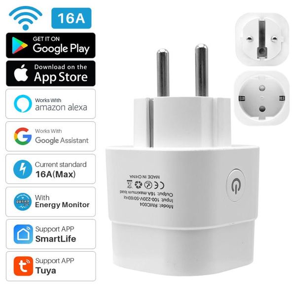 smart power plugs 16a tuya wifi plug eu intelligent socket outlet with monitor life app remote control support google home alexa
smart power plugs 16a tuya wifi plug eu intelligent socket outlet with monitor life app remote control support google home alexa