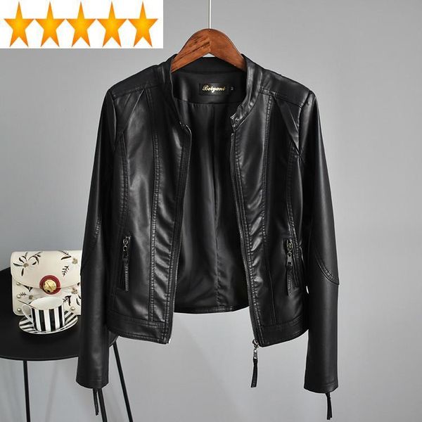 women's leather & faux autumn women spring coat black motorcycle jacket pu abrigo mujer f8856 pph463
women's leather & faux autumn women spring coat black motorcycle jacket pu abrigo mujer f8856 pph463