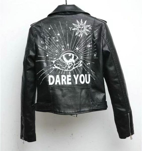 women's jackets 2022 women autumn winter faux soft leather coats lady black pu rivet zipper epaulet 3d print motorcycle streetwear, Black;brown
women's jackets 2022 women autumn winter faux soft leather coats lady black pu rivet zipper epaulet 3d print motorcycle streetwear, Black;brown