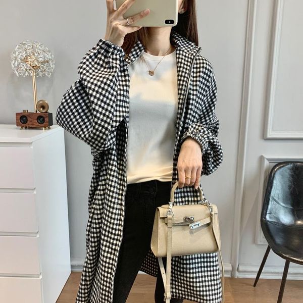 women's trench coats 2021 stand-up collar plaid mid-length coat loose windbreaker wool, Tan;black
women's trench coats 2021 stand-up collar plaid mid-length coat loose windbreaker wool, Tan;black