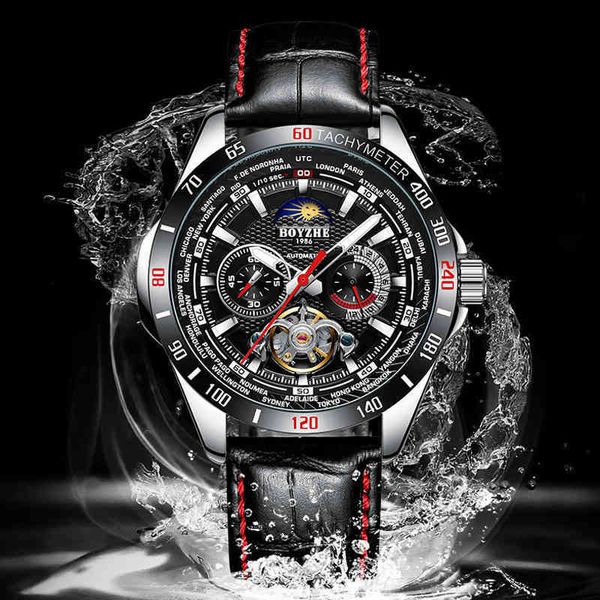 fashion men brand watches luxury leather sports for waterproof tours automatic mechanical reloj hombre, Slivery;brown
fashion men brand watches luxury leather sports for waterproof tours automatic mechanical reloj hombre, Slivery;brown