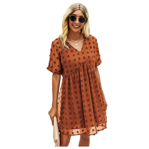 party dresses short sleeved woman elegant dress casual dot chiffon mini jersey 2021 summer loose lossky, White;black
party dresses short sleeved woman elegant dress casual dot chiffon mini jersey 2021 summer loose lossky, White;black