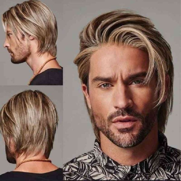 partial wig short men's fluffy rose net head set men's hair style wig high temperature silk, Black
partial wig short men's fluffy rose net head set men's hair style wig high temperature silk, Black