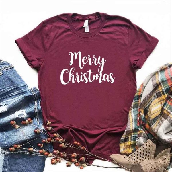 merry christmas print cotton casual women t shirt funny yong girl street tee a 1037, White
merry christmas print cotton casual women t shirt funny yong girl street tee a 1037, White