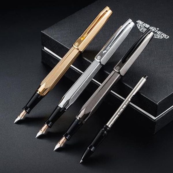 fountain pens hero 2191 14k gold nib fashion collection pen engraving ripples two-head m gift for office & home w/gift box
fountain pens hero 2191 14k gold nib fashion collection pen engraving ripples two-head m gift for office & home w/gift box