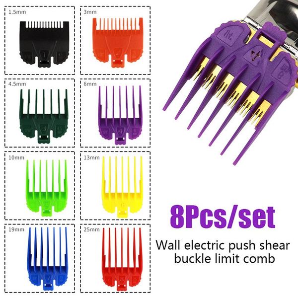 hair brushes 8pcs universal clipper limit comb guide attachment size barber replacement, Silver
hair brushes 8pcs universal clipper limit comb guide attachment size barber replacement, Silver