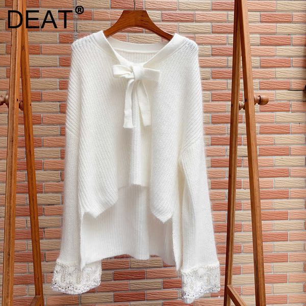 deat women asymmetrical sequin bow pullover sweater arrivals round neck long sleeve fashion autumn winter s 11d1731 210709, White;black
deat women asymmetrical sequin bow pullover sweater arrivals round neck long sleeve fashion autumn winter s 11d1731 210709, White;black