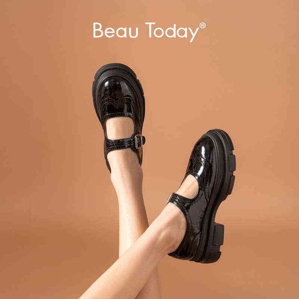 women's lolita charol shoes handmade flat high heels round head buckle mary janes 28403 2 9, Black
women's lolita charol shoes handmade flat high heels round head buckle mary janes 28403 2 9, Black