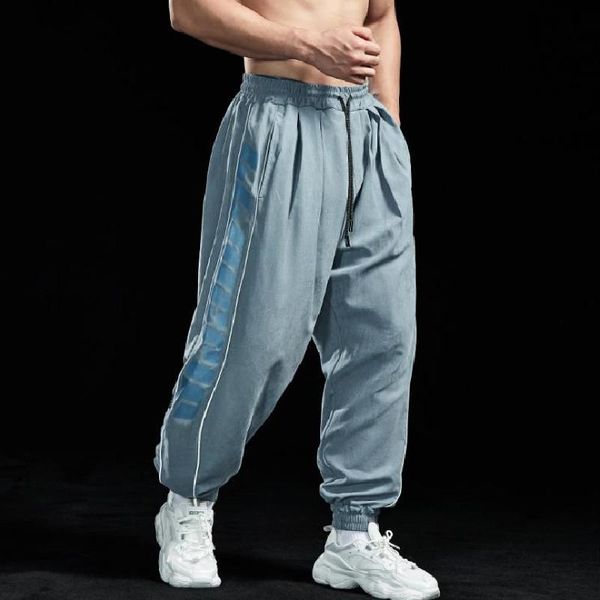 men's pants 2021 fitness blockade trousers leisure fashion sports running loose muscle thin breathable bunch, Black
men's pants 2021 fitness blockade trousers leisure fashion sports running loose muscle thin breathable bunch, Black