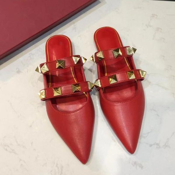 sandals brand designer women's shoes gold rivet pointed toe slip on women summer slippers sandalias de mujer w02, Black
sandals brand designer women's shoes gold rivet pointed toe slip on women summer slippers sandalias de mujer w02, Black