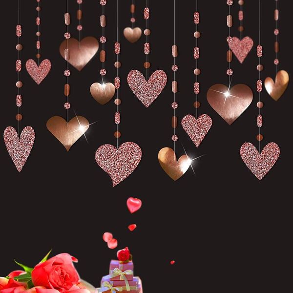 party decoration 16pcs glitter rose gold heart garlands love wedding hanging banner string mother's day valentines engagement decoratio
party decoration 16pcs glitter rose gold heart garlands love wedding hanging banner string mother's day valentines engagement decoratio