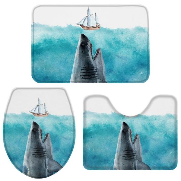 oceans sharks sailing bathroom set toilet cover mat pedestal rug non-slip accessories doormat bath accessory
oceans sharks sailing bathroom set toilet cover mat pedestal rug non-slip accessories doormat bath accessory