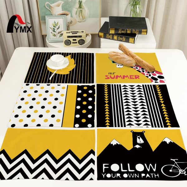 mats & pads fymx simple napkin yellow and black contrast color cup letter geometric pattern napkins household waterproof oil-proof
mats & pads fymx simple napkin yellow and black contrast color cup letter geometric pattern napkins household waterproof oil-proof