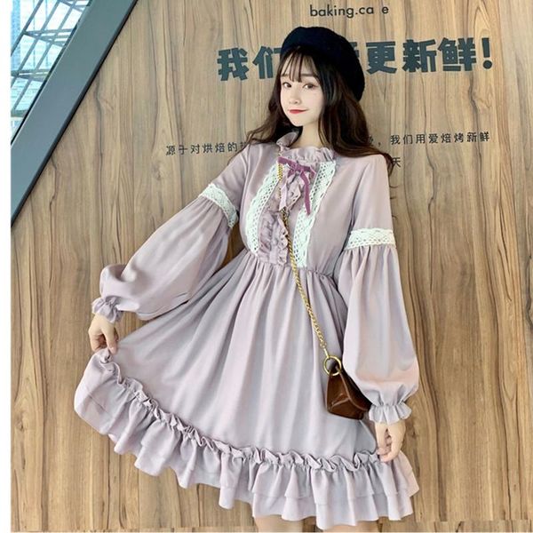 casual dresses moda feminina pink spring fall lolita style lace up mini dress lantern sleeve ruffles plleated womens clothing vestidos, Black;gray
casual dresses moda feminina pink spring fall lolita style lace up mini dress lantern sleeve ruffles plleated womens clothing vestidos, Black;gray