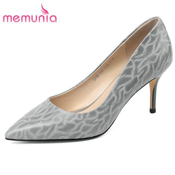 dress shoes memunia 2021 arrival spring summer single women pumps genuine leather pointed toe concise ladies, Black
dress shoes memunia 2021 arrival spring summer single women pumps genuine leather pointed toe concise ladies, Black