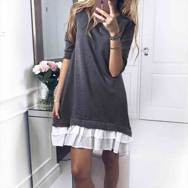 party mujer overalls sweater cascading women dresses ruffle sweet girl kawaii plus size autumn winter gv291, Black;gray
party mujer overalls sweater cascading women dresses ruffle sweet girl kawaii plus size autumn winter gv291, Black;gray
