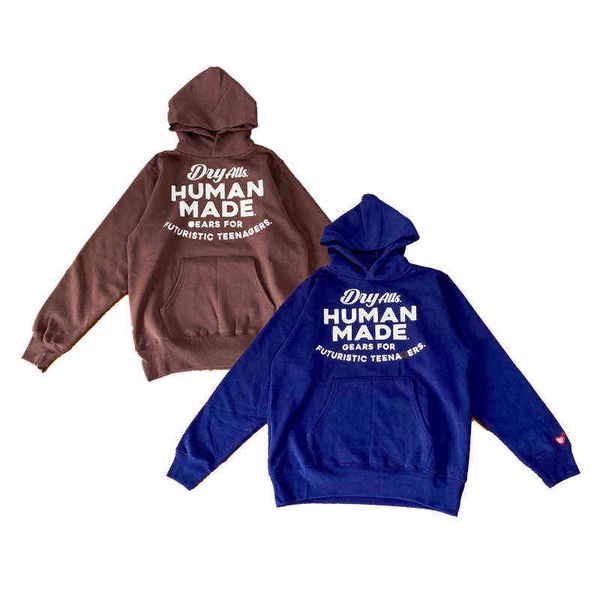 correct version of human made day tide two-color cracked print men's and women's loose hoodie couple hooded plush sweater, Black 
correct version of human made day tide two-color cracked print men's and women's loose hoodie couple hooded plush sweater, Black