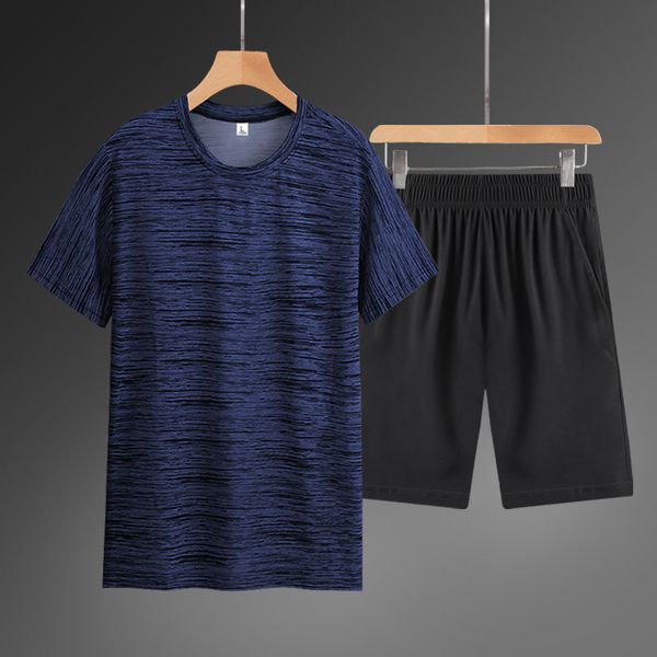 ice silk short sleeve 2021 summer sports leisure suit t-shirt men's thin shorts two-piece set, Gray
ice silk short sleeve 2021 summer sports leisure suit t-shirt men's thin shorts two-piece set, Gray