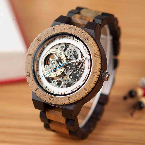bobo vogel mannen automatische mechanische horloge hout waterdicht mannelijke in gift houten doos, Slivery;brown
bobo vogel mannen automatische mechanische horloge hout waterdicht mannelijke in gift houten doos, Slivery;brown