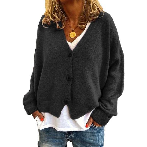 women's knits & tees korean fashion ladies sweater loose v neck knitted jacket casual button long sleeved autumn and winter, White
women's knits & tees korean fashion ladies sweater loose v neck knitted jacket casual button long sleeved autumn and winter, White