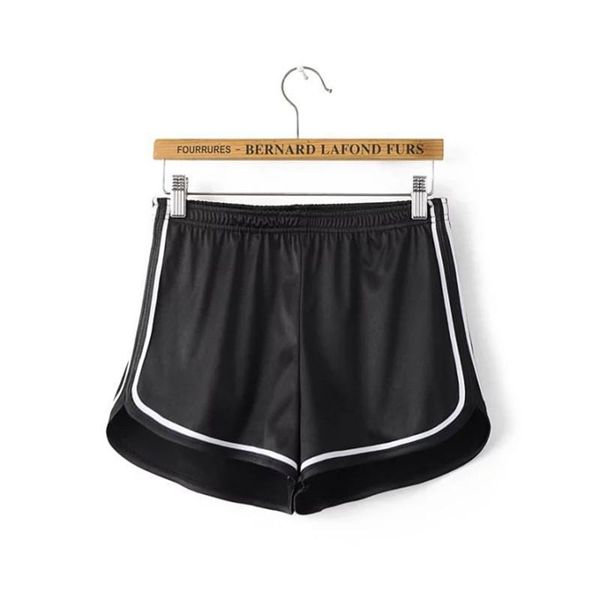 women's shorts 5 colors fitness baseball candy color satin slim glossy two stripe short vintage disco plus size high waist, White;black
women's shorts 5 colors fitness baseball candy color satin slim glossy two stripe short vintage disco plus size high waist, White;black