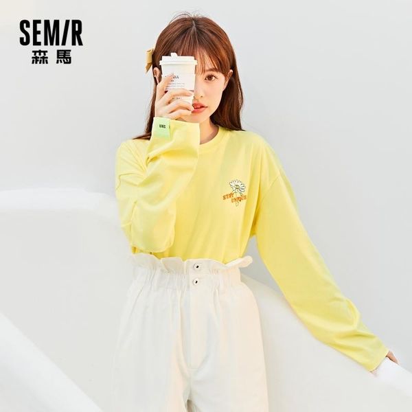 women's t-shirt semir long-sleeved women floral graffiti printing net red 2021 spring wide-sleeved pullover, White
women's t-shirt semir long-sleeved women floral graffiti printing net red 2021 spring wide-sleeved pullover, White