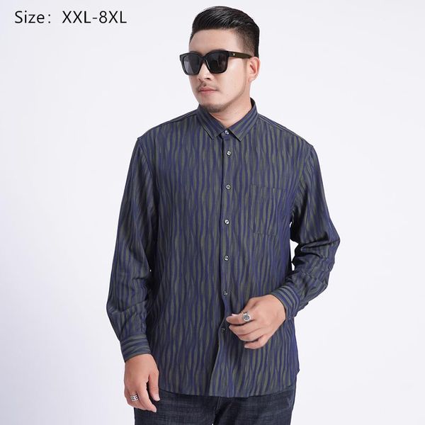 men's casual shirts xxl-8xl plus size trendy brand striped shirt 2021 spring and autumn classic style business bamboo fiber, White;black
men's casual shirts xxl-8xl plus size trendy brand striped shirt 2021 spring and autumn classic style business bamboo fiber, White;black