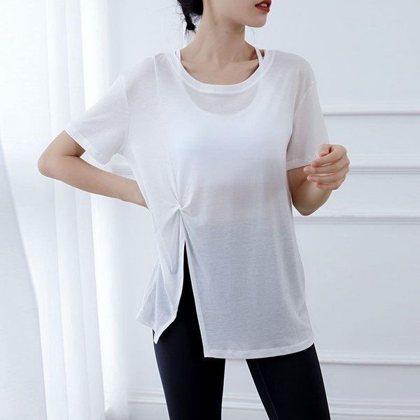 yoga outfit women t-shirt long clothes oversized quick-drying loose running gym blouse short sleeves thin can be knotted sports top
yoga outfit women t-shirt long clothes oversized quick-drying loose running gym blouse short sleeves thin can be knotted sports top
