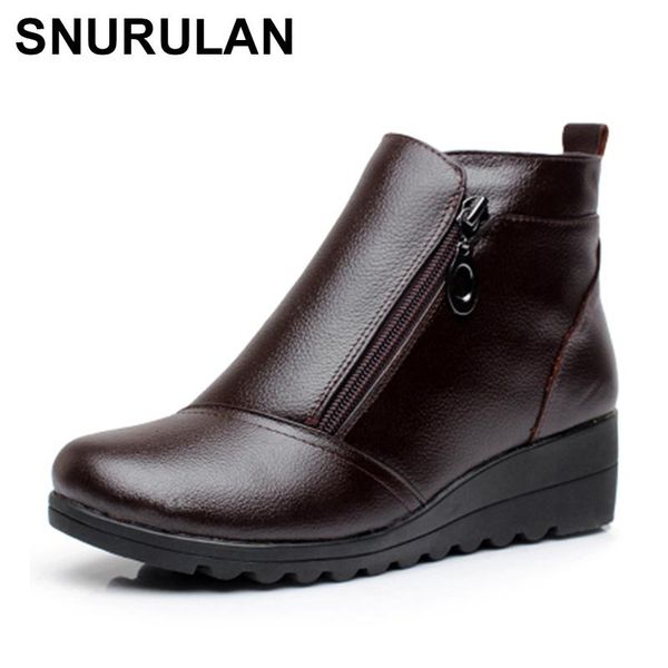 boots snurulan women's casual warm winter shoes fashionable ankle from genuine leather on a platform sole large sizes 43, Black
boots snurulan women's casual warm winter shoes fashionable ankle from genuine leather on a platform sole large sizes 43, Black