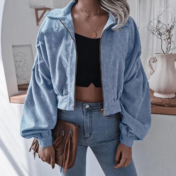 women's jackets fashion single zipper ladies lantern sleeve jacket coat elegant lapel women coats autumn winter vintage solid corduroy, Black;brown
women's jackets fashion single zipper ladies lantern sleeve jacket coat elegant lapel women coats autumn winter vintage solid corduroy, Black;brown