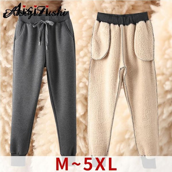 women's pants & capris plush harem sweatpants women trousers large size 5xl high waisted warm velvet female winter pantaloons, Black;white
women's pants & capris plush harem sweatpants women trousers large size 5xl high waisted warm velvet female winter pantaloons, Black;white