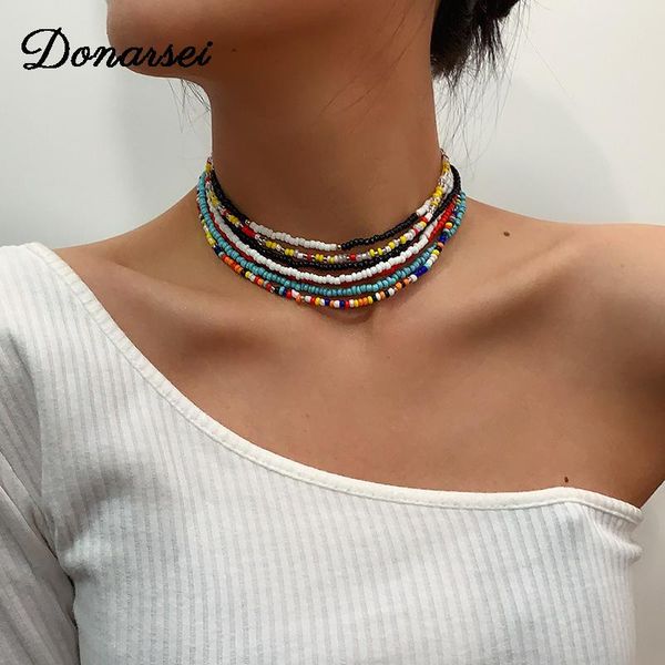 donarsei 7pcs/set fashion colorful beaded chokers necklace for women bohemia handmade bead clavicle chain friendship gift, Golden;silver
donarsei 7pcs/set fashion colorful beaded chokers necklace for women bohemia handmade bead clavicle chain friendship gift, Golden;silver