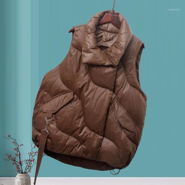 winter short white duck down jacket vest stand collar female loose casual warm sleeveless coat windproof zipper waistcoat women's & par, Black
winter short white duck down jacket vest stand collar female loose casual warm sleeveless coat windproof zipper waistcoat women's & par, Black