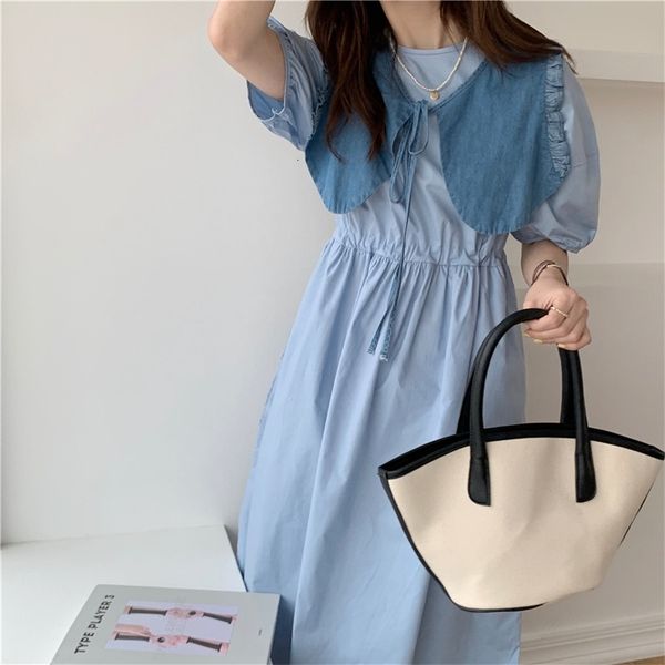 casual dresses solid sweet girls gentle summer sleeves vintage ol long es vestidos with detachable denim shawl 1wua, Black;gray
casual dresses solid sweet girls gentle summer sleeves vintage ol long es vestidos with detachable denim shawl 1wua, Black;gray