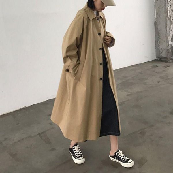women's trench coats long coat women loose simple korean style all-match ins leisure daily outwear womens oversize sweet solid chic ele, Tan;black
women's trench coats long coat women loose simple korean style all-match ins leisure daily outwear womens oversize sweet solid chic ele, Tan;black