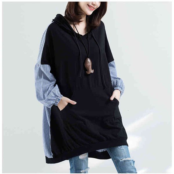 women's hoodies & sweatshirts women spring autumn fashion korea style oversized patchwork stripped hooded sweetshirt female casual knit, Black
women's hoodies & sweatshirts women spring autumn fashion korea style oversized patchwork stripped hooded sweetshirt female casual knit, Black
