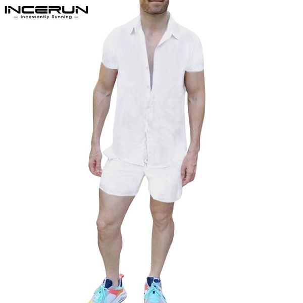 men's tracksuits incerun summer men sets solid color cotton streetwear lapel short sleeve shirt casual shorts 2021 leisure suits 2 piec, Gray
men's tracksuits incerun summer men sets solid color cotton streetwear lapel short sleeve shirt casual shorts 2021 leisure suits 2 piec, Gray