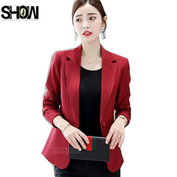 women's suits & blazers autumn winter coats s women slim waist one button business office lady work black white small blazer, White;black
women's suits & blazers autumn winter coats s women slim waist one button business office lady work black white small blazer, White;black