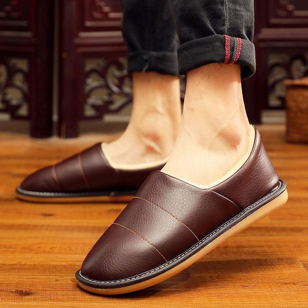 slippers big size 46 fur men leather mule shoe indoor men's short plush winter shoes wamr covered, Black
slippers big size 46 fur men leather mule shoe indoor men's short plush winter shoes wamr covered, Black
