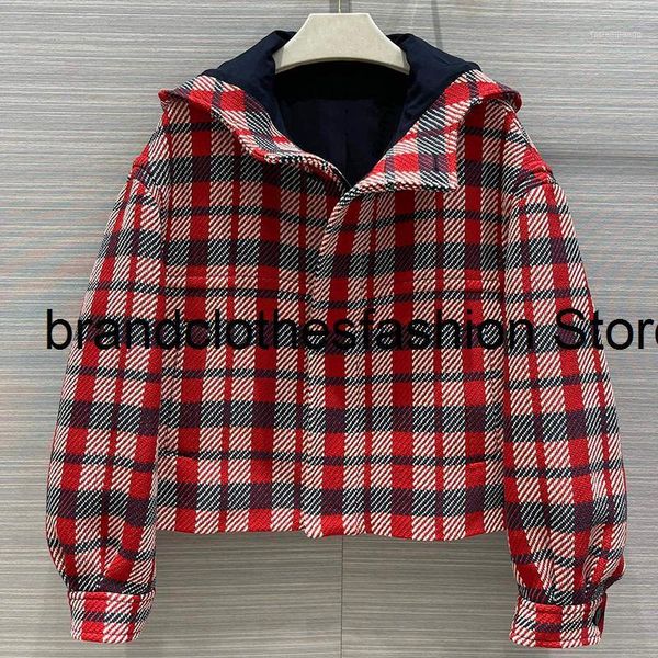 women's jackets red position plaid runway fashion knit cotton hooded jacket women zip- street casual coat lady 2021 autumn, Black;brown
women's jackets red position plaid runway fashion knit cotton hooded jacket women zip- street casual coat lady 2021 autumn, Black;brown