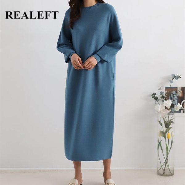 autumn winter oversize women cashmere sweater dresses knitted loose long sleeve o-neck dress 210428, Black;gray
autumn winter oversize women cashmere sweater dresses knitted loose long sleeve o-neck dress 210428, Black;gray